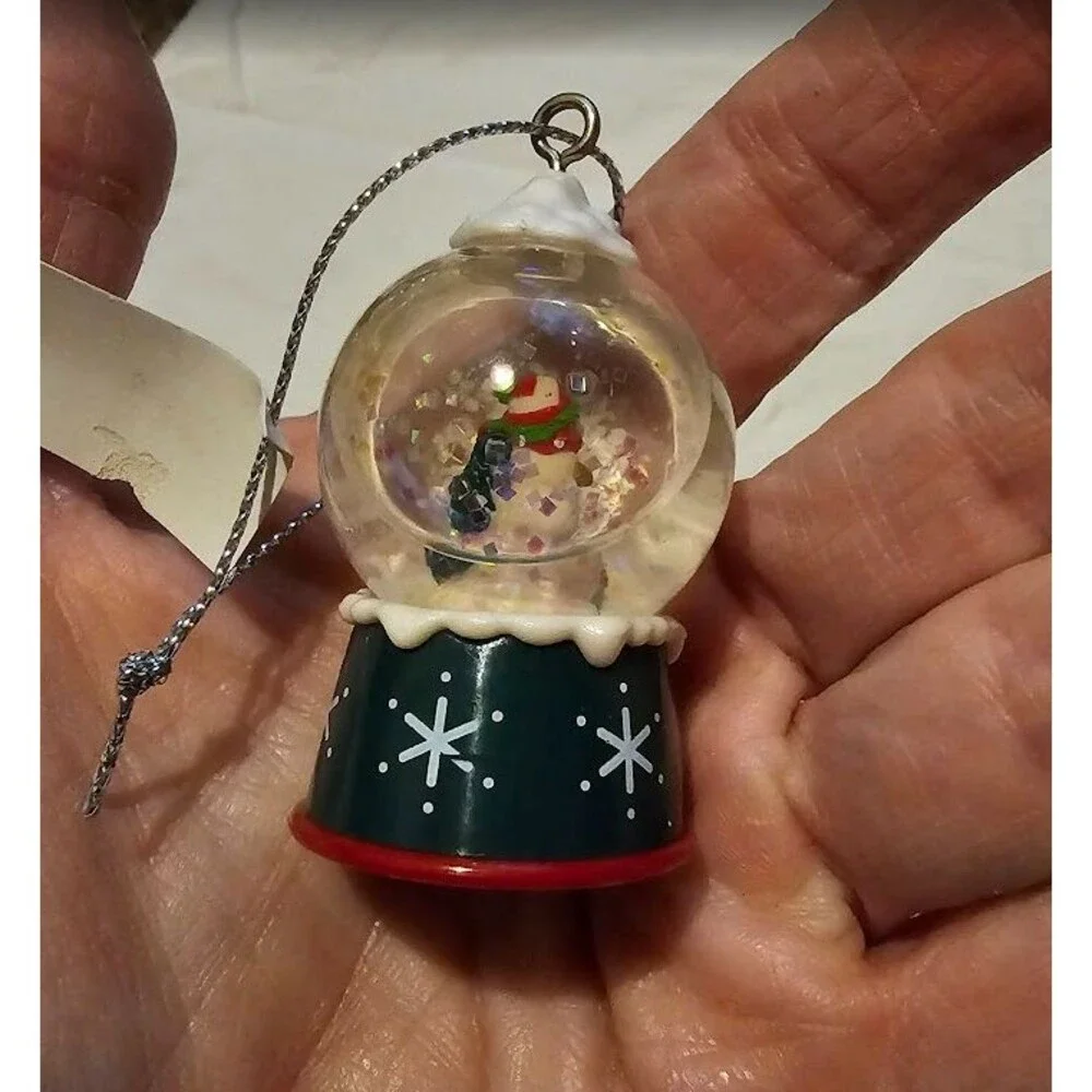 Ganz Personalized Snowman Mini Snow Globe Christmas Ornament 